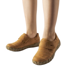 Hnědé boty na suchý zip Frencham hnědý