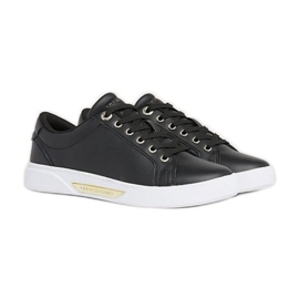 Tommy Hilfiger Boty Tommy Hilfigker Golden Hw Court Sneaer W FW0FW075600GJ černý