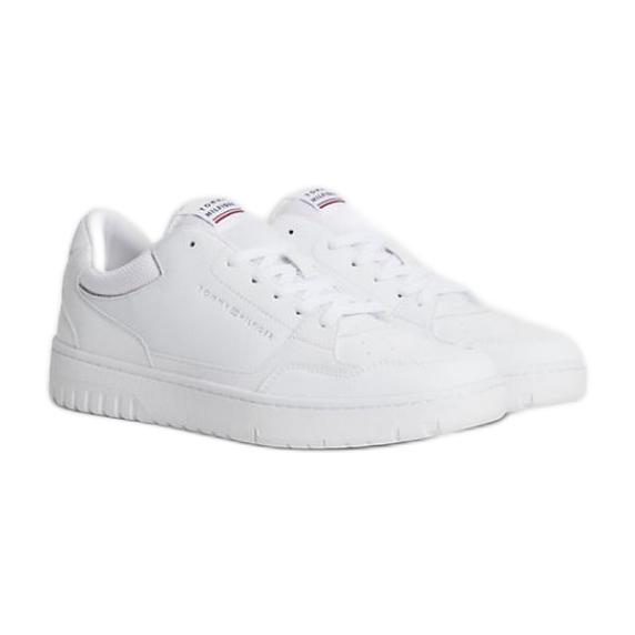 Boty Tommy Hilfiger Basket Core Leather M FM0FM04727YBS bílý