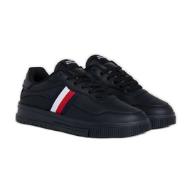 Boty Tommy Hilfiger Supercup Leather Stripes M FM0FM048240GQ černá