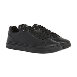 Kožené boty Tommy Hilfiger Court Thick Cupsole Leather M FM0FM048300GQ černý