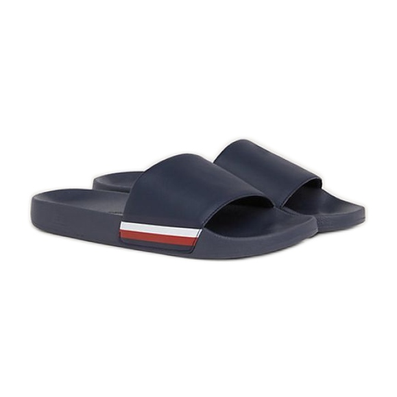 Žabky Tommy Hilfiger Corporate Hilfiger Pool Slide M FM0FM04853DW5 modrý