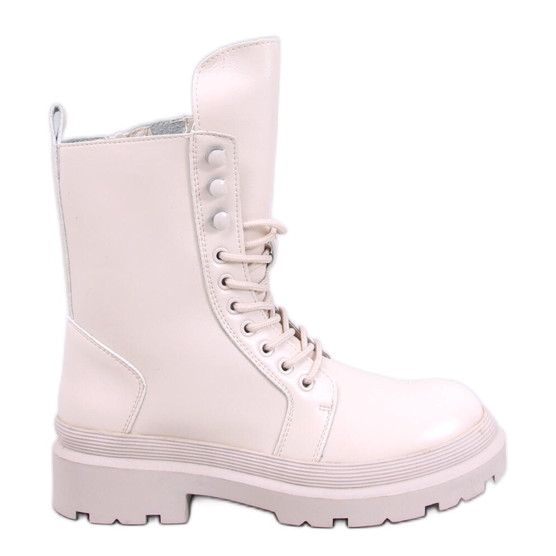 Kinchs Béžové šněrovací kotníkové boty s chráničem béžový