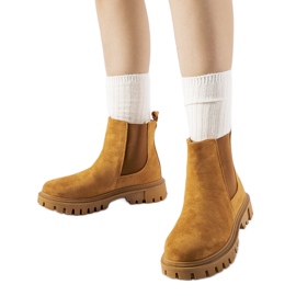 Karamelové nazouvací kotníkové boty Davenport hnědý