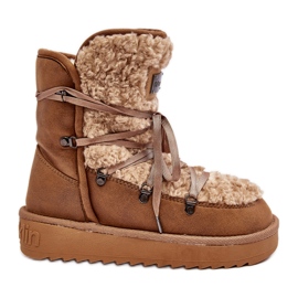 Vodotěsné sněhule na platformě Vegan D.Franklin DFSH370004 Brown hnědý
