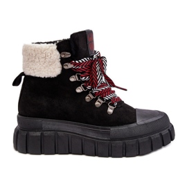 Izolované Trapper Boty Na Silné Podrážce, Černá Ralotta černý