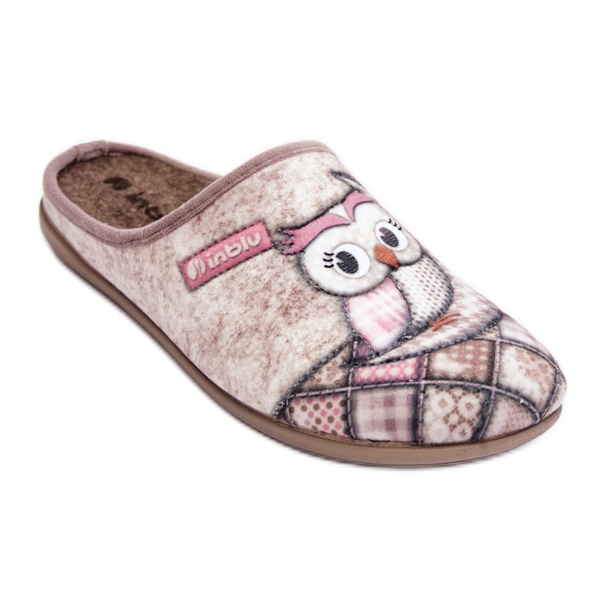 Domácí Žabky Owl Inblu Žabky GF000018 Béžová béžový