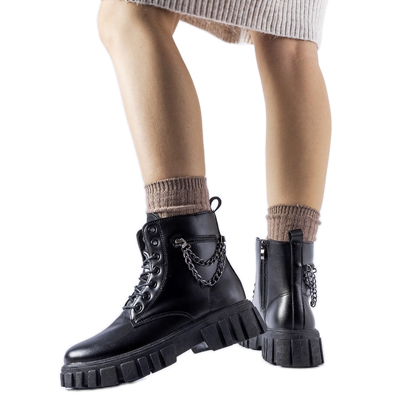 Černé kozačky s kapsou Spadafore černá Černé kozačky s kapsou Spadafore černá