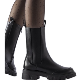 Černé masivní zateplené boty Morbello černá Černé masivní zateplené boty Morbello černá