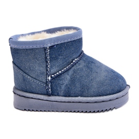 Dětské sněhule se třpytkami, Blue Sulinne modrý