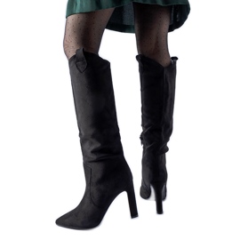 Černé kovbojské boty Draper černá