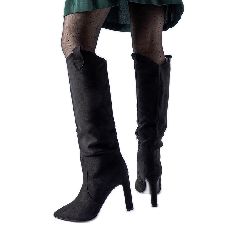 Černé kovbojské boty Draper černá