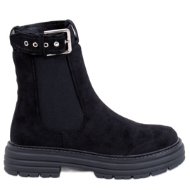 Dámské Chelsea boty Carls Black černá Dámské Chelsea boty Carls Black černá