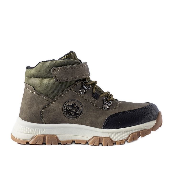 Zelené zateplené dětské kozačky značky Tolomeo zelená