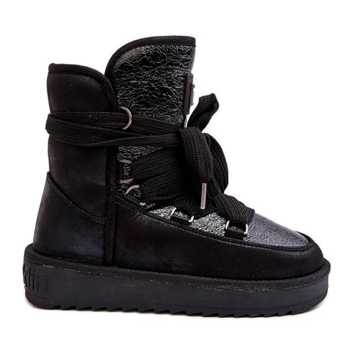 Dámské sněhule s vázáním D.Franklin DFSH370006 Black černá