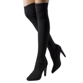 Černé látkové boty Virginia černý