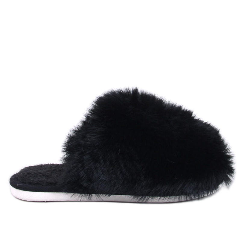 Dámské kožešinové pantofle Calvert Black černá