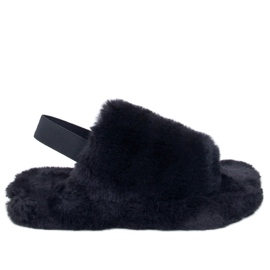 Dámské pantofle s elastickým Quarr Black černý