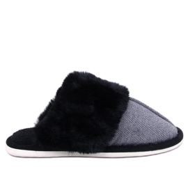 Pánské pantofle Gregory Black rybí kost černý