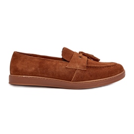 Pánské semišové mokasíny Zazoo 1566 Brown hnědý