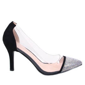 Briana Black dámské transparentní vysoké podpatky černá Briana Black dámské transparentní vysoké podpatky černá