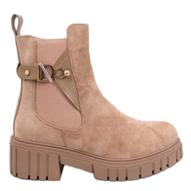 Chelsea boty na platformě Errol Beige béžový Chelsea boty na platformě Errol Beige béžový