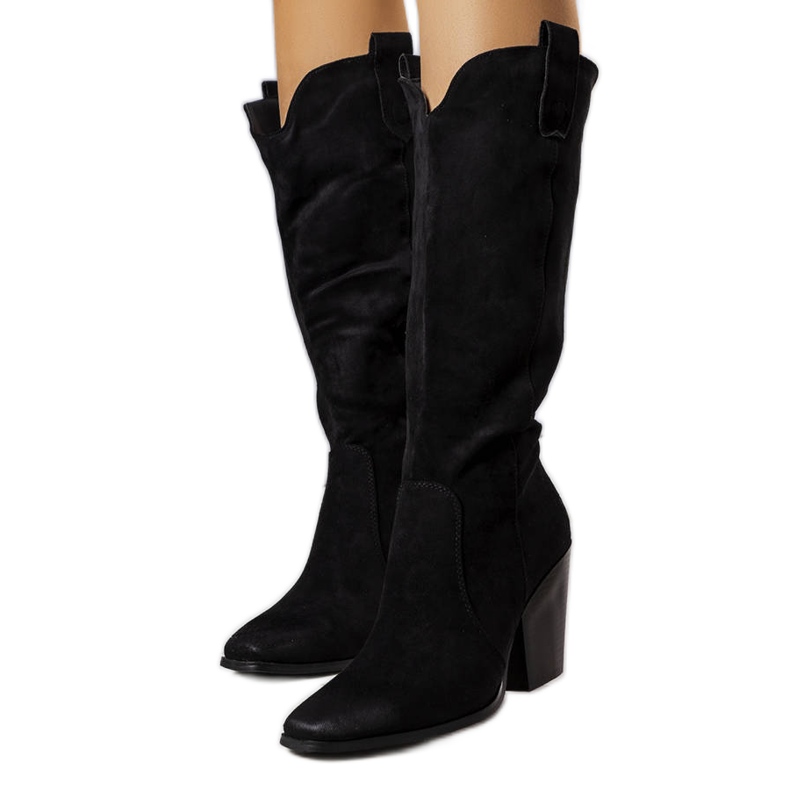 Černé zateplené holínky Garre černá Černé zateplené holínky Garre černá