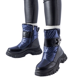Námořnické modré sněhule s masivní Carta podrážkou černý