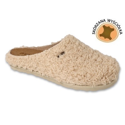 Dámské pantofle Inblu s koženou vsadkou 155D136 béžová béžový