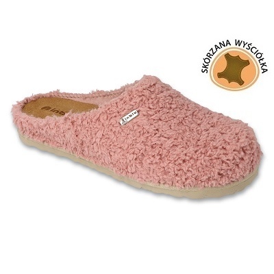 Dámské pantofle Inblu s koženou vsadkou 155D137 růžové růžový