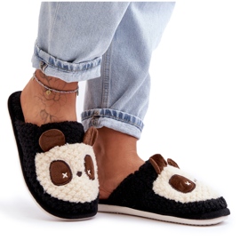 Teplé dámské pantofle Black Priseth černý