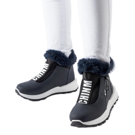 Vysoké zateplené tenisky Oneglia v námořnické modři modrý Vysoké zateplené tenisky Oneglia v námořnické modři modrý