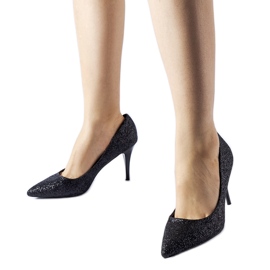 Černé třpytivé lodičky Schaumburg černý