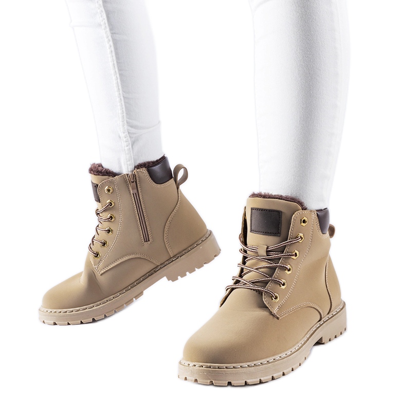 Béžové zateplené klasické dělnice Leonardo béžový