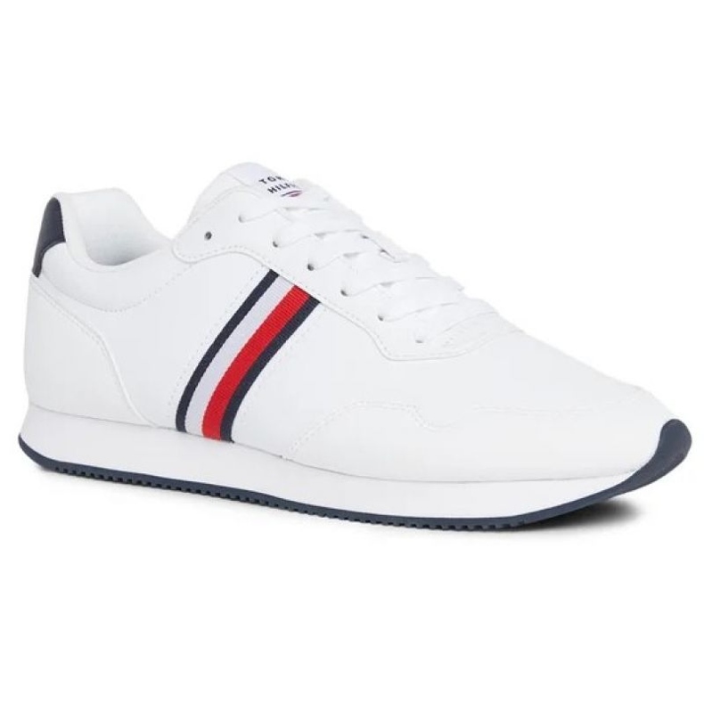 Boty Tommy Hilfiger Core Lo Runner Pu M FM0FM048340K9 bílý