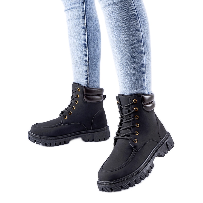 Černé zateplené matné dělnice Conroe černá