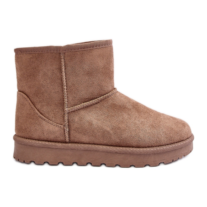 Dámské sněhule Khaki Lizio zateplené kůží béžový Dámské sněhule Khaki Lizio zateplené kůží béžový