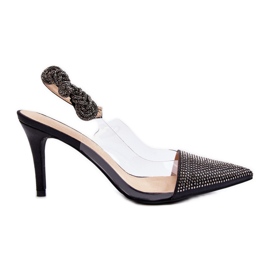 D&amp;A MR1966-11 Zdobené vysoké podpatky, černá černý