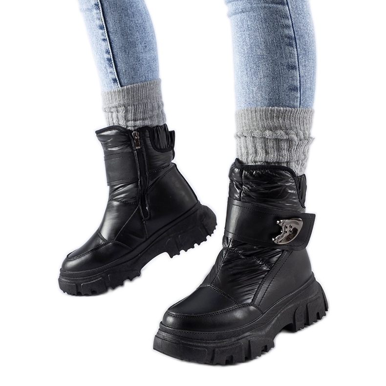 Černé zateplené sněhule Mejia černá