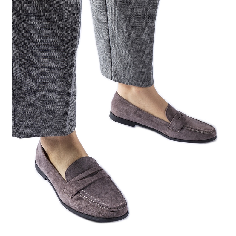 Tmavě šedé mokasíny Medford z ekologického semiše šedá