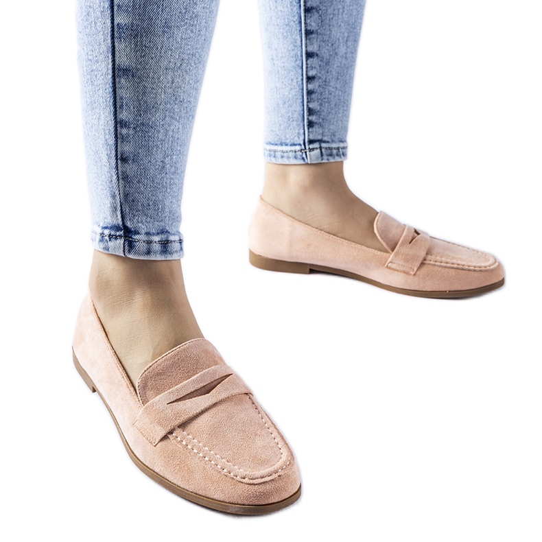 Růžové mokasíny Medford z ekologického semiše růžový