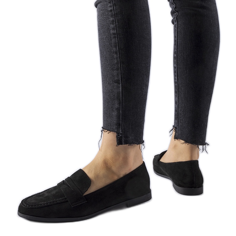 Černé mokasíny Medford z ekologického semiše černá