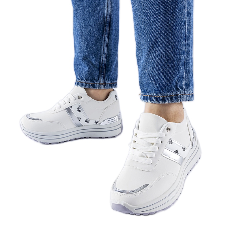 Bílé tenisky na platformě Provinciale bílý