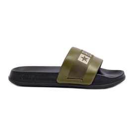 Pánské klasické žabky Big Star LL174458 Khaki zelený