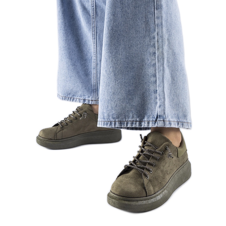 Zelené tenisky na platformě Cipriano zelená Zelené tenisky na platformě Cipriano zelená