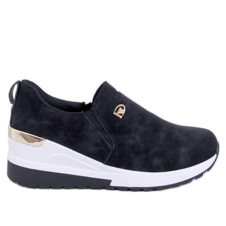 Černé boty na klínku Hense černá Černé boty na klínku Hense černá