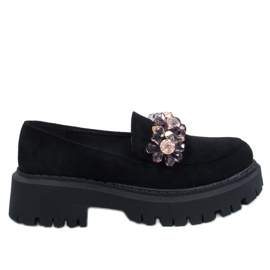 Heidi Black mokasíny s krystaly černý