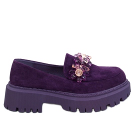 Křišťálové mokasíny Heidi Purple fialová
