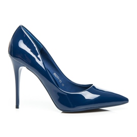 Queen Bee Lakované vysoké podpatky Passion modrý Queen Bee Lakované vysoké podpatky Passion modrý