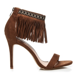 Wilady Karamelové boho sandály hnědý Wilady Karamelové boho sandály hnědý